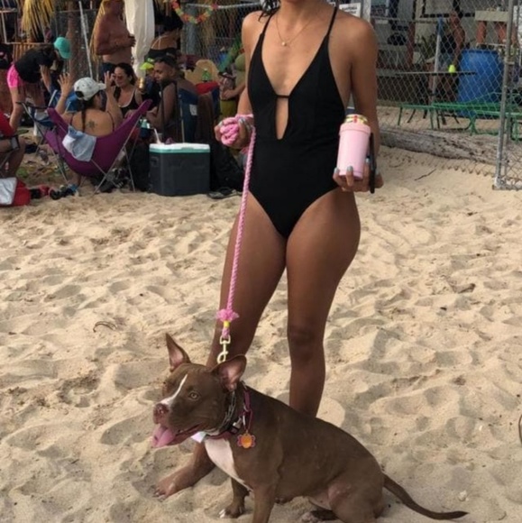 !SOLD! Zaful Ribbed Black Plunge Bikini - Picture 6 of 6